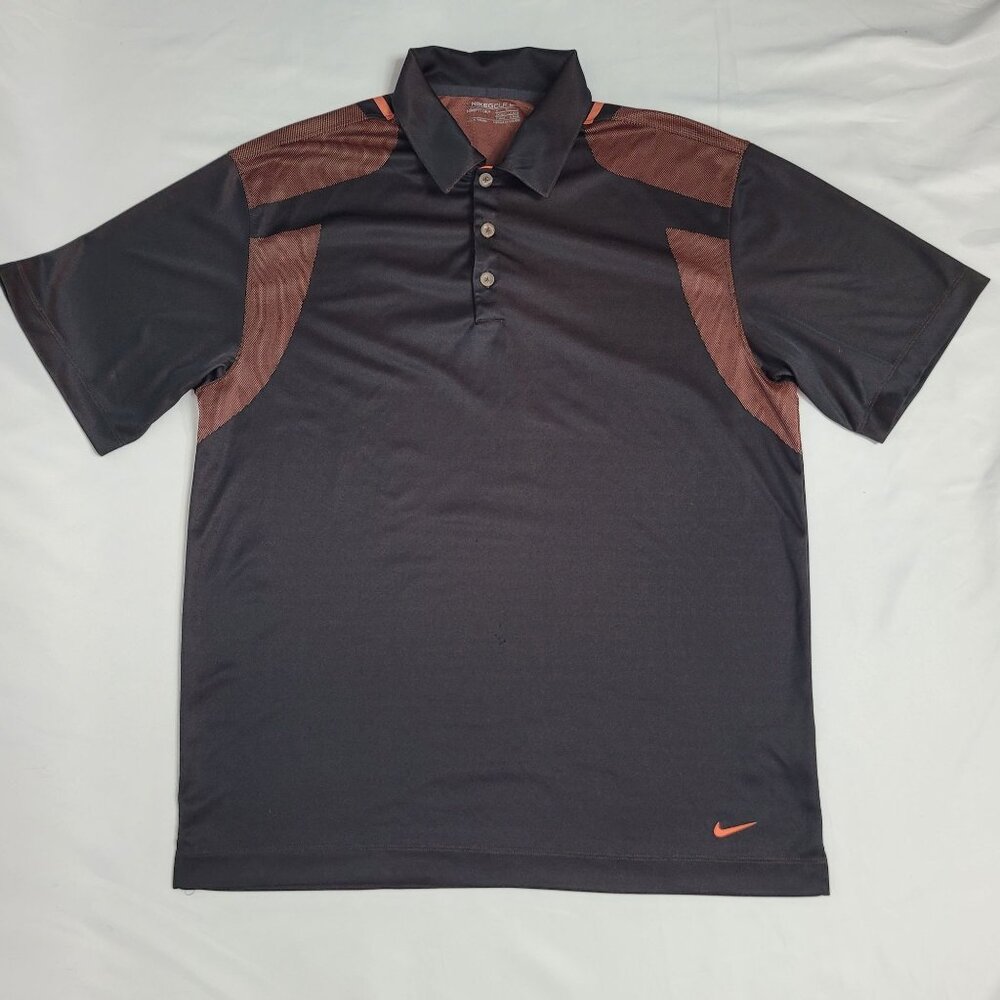 Nike Golf Polo Men's Black & Brown Shirt Size M
